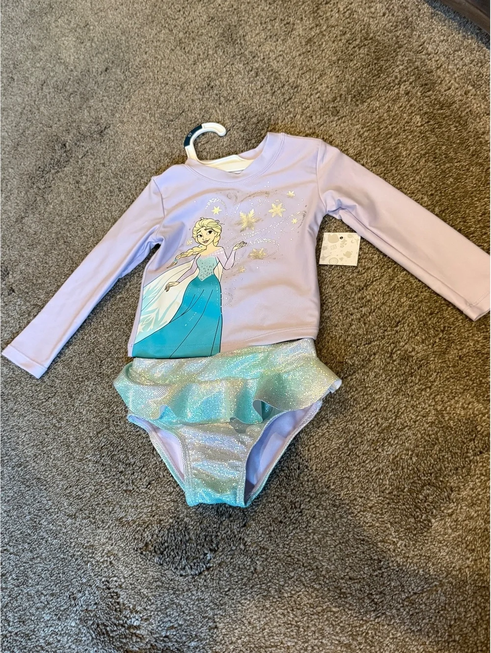 NWT Jumping Beans Frozen two piece swimsuit size 18 months